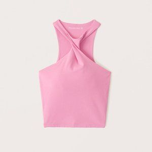 Abercrombie & Fitch Pink Twist Front Tank Top
